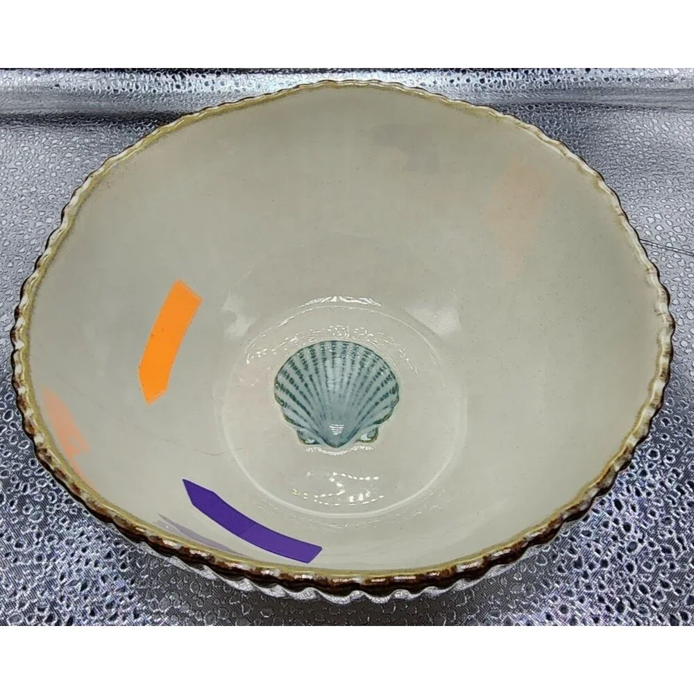 Cracker Barrel  Sea Shell Coastal/Nautical Soup/Cereal/Salad Bowls (2) 